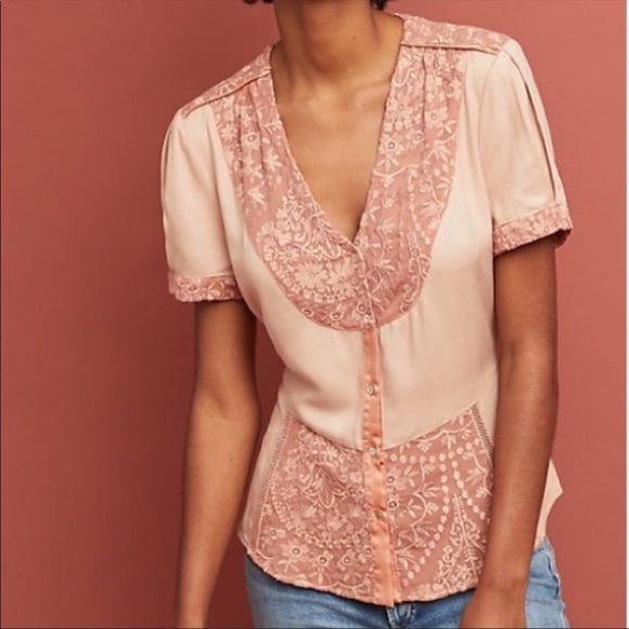 Anthropologie Tops - Anthropologie | Tiny | pink talia dusty rose Sz S